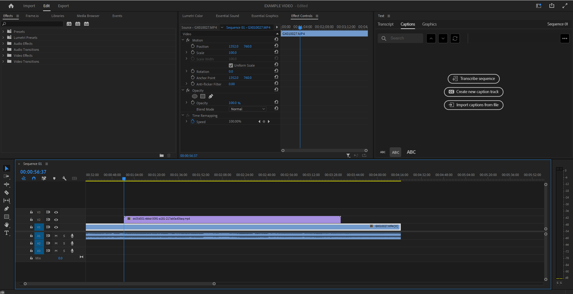 A screenshot of an adobe premiere pro timeline