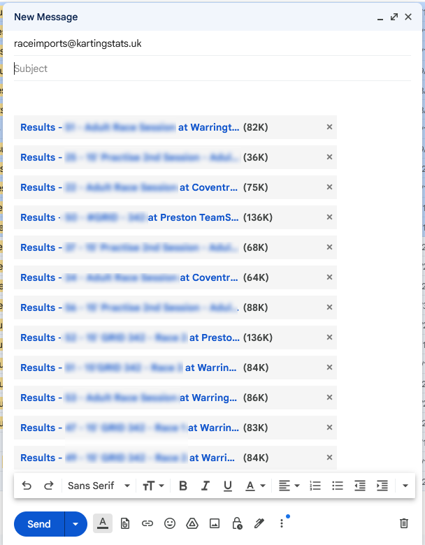 Composing an email with attachments