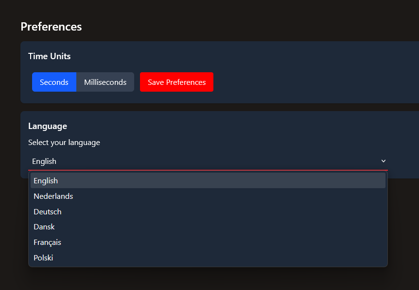 Language Selection Example