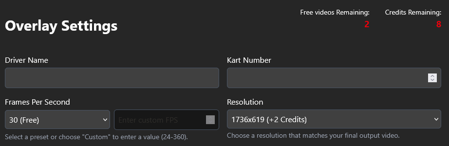 A screenshot showing custom &quot;Name&quot; and &quot;Kart Number&quot; Fields